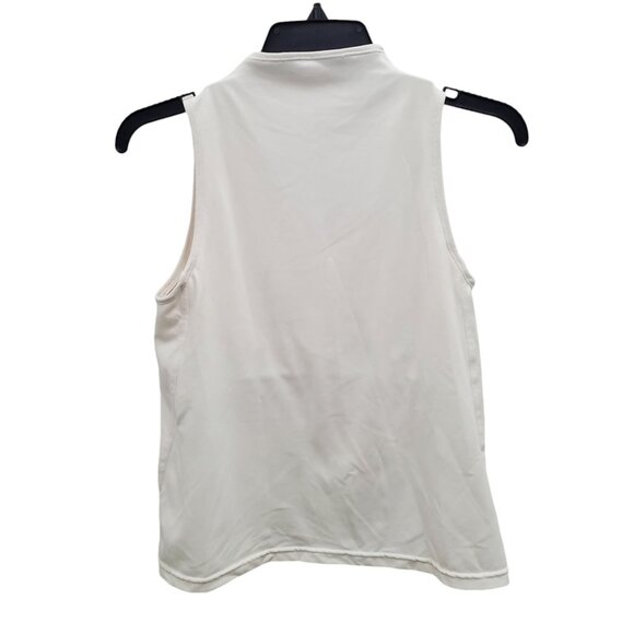 Nike Dri-Fit Women's White Notched V-Neck‎ Shelf Bra Fitted Sleeveless Tank Sz M - Picture 7 of 7